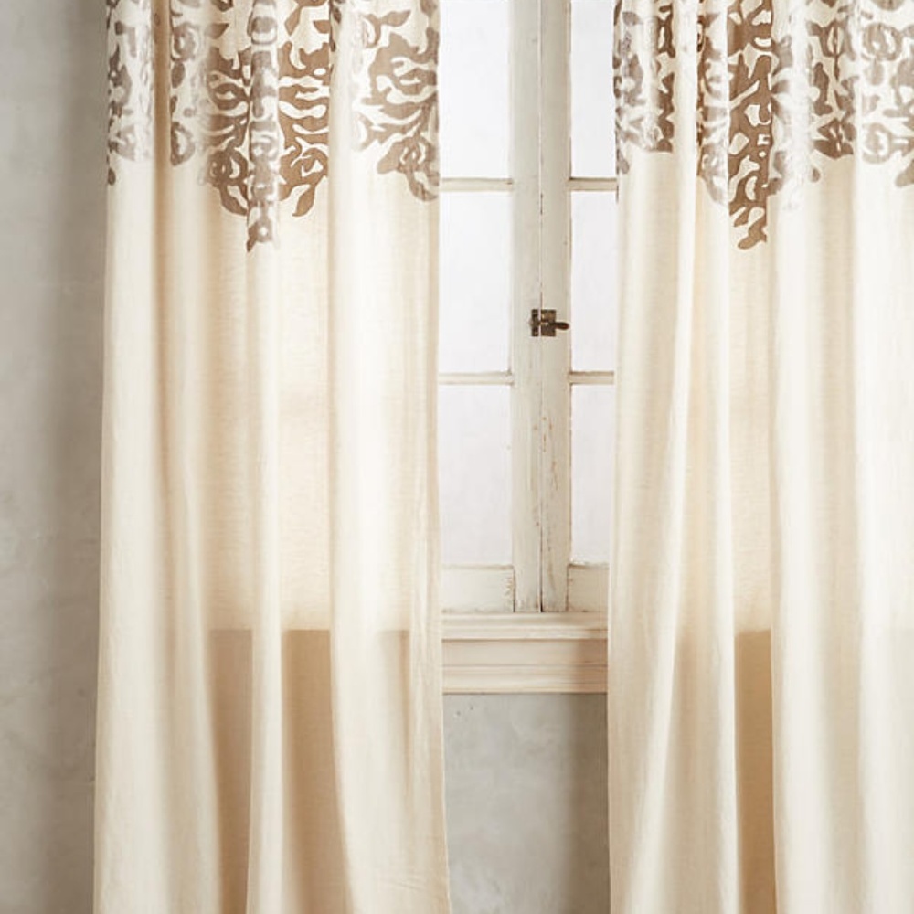 Anthropologie Vining Velvet Curtain Panel New! 95"